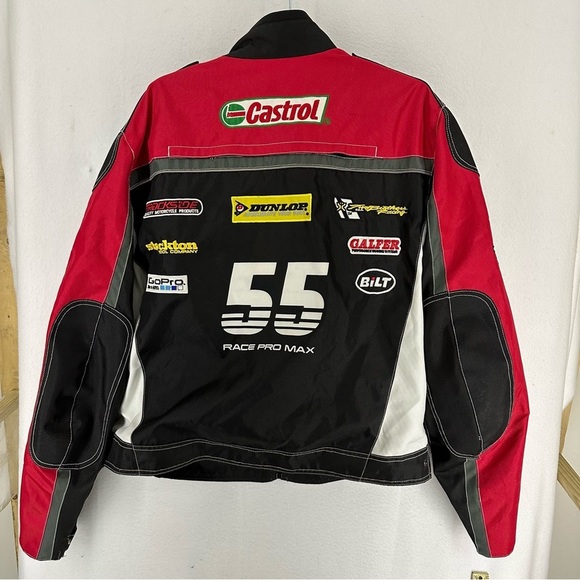 Bilt Racer Biker Jacket Patches Men’s XL Black - Picture 8 of 13